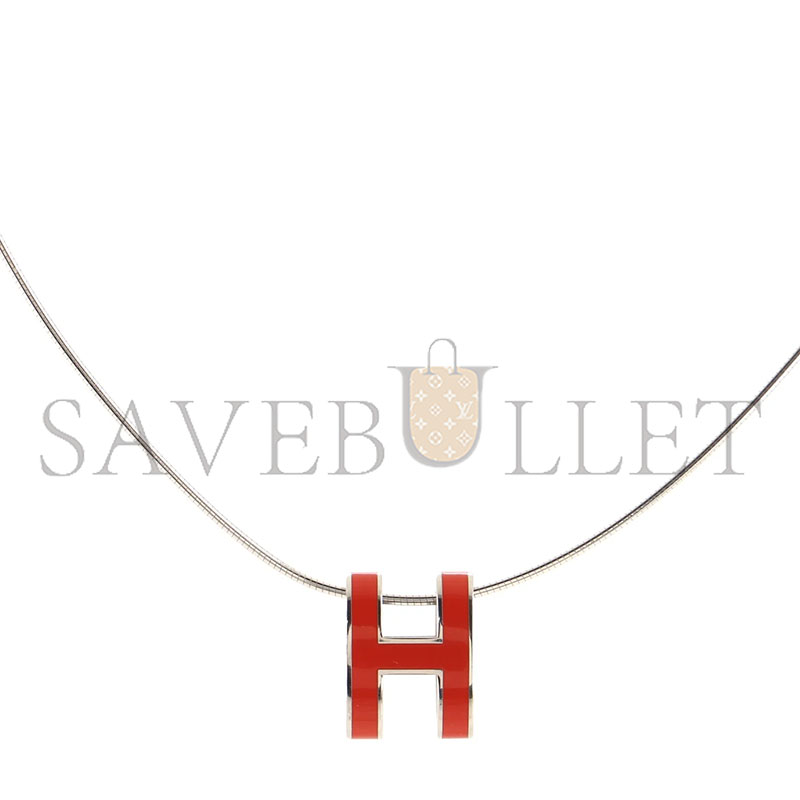 H**mes pop h pendant cord necklace metal and ename